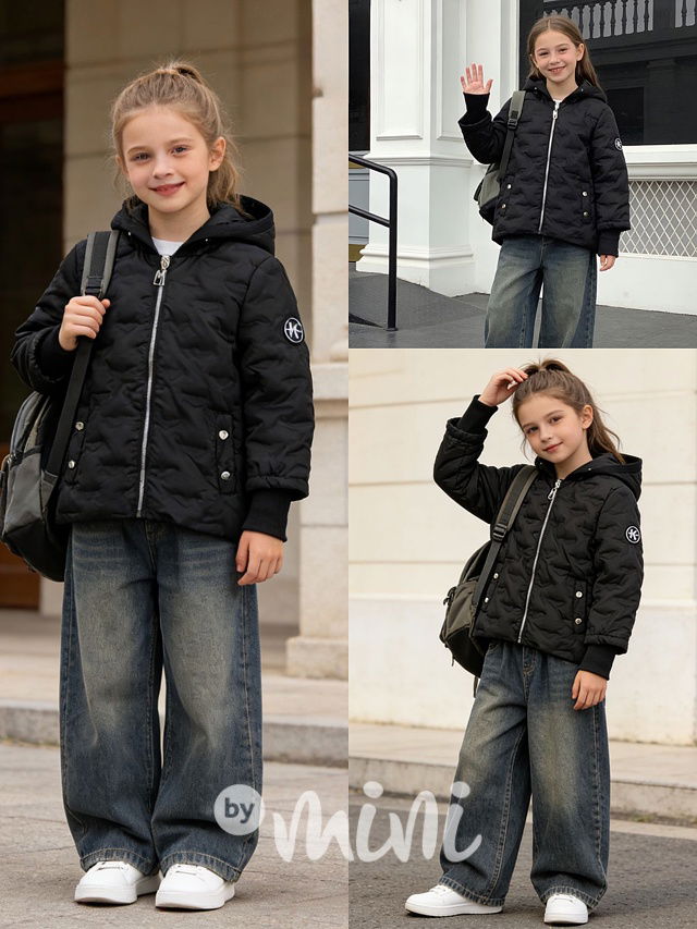 Jarní prošívaná bunda černá