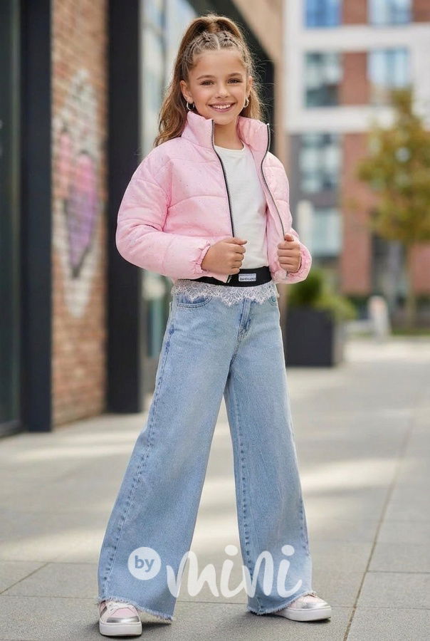 Široké džíny s krajkou