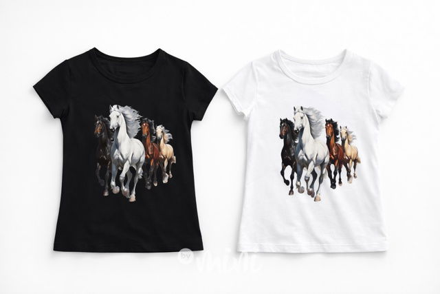 Horse triko bílé