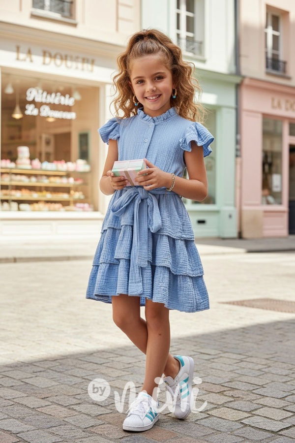 Mušelínové šaty blue