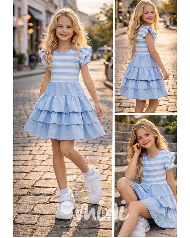 Letní romantic šaty nebeské