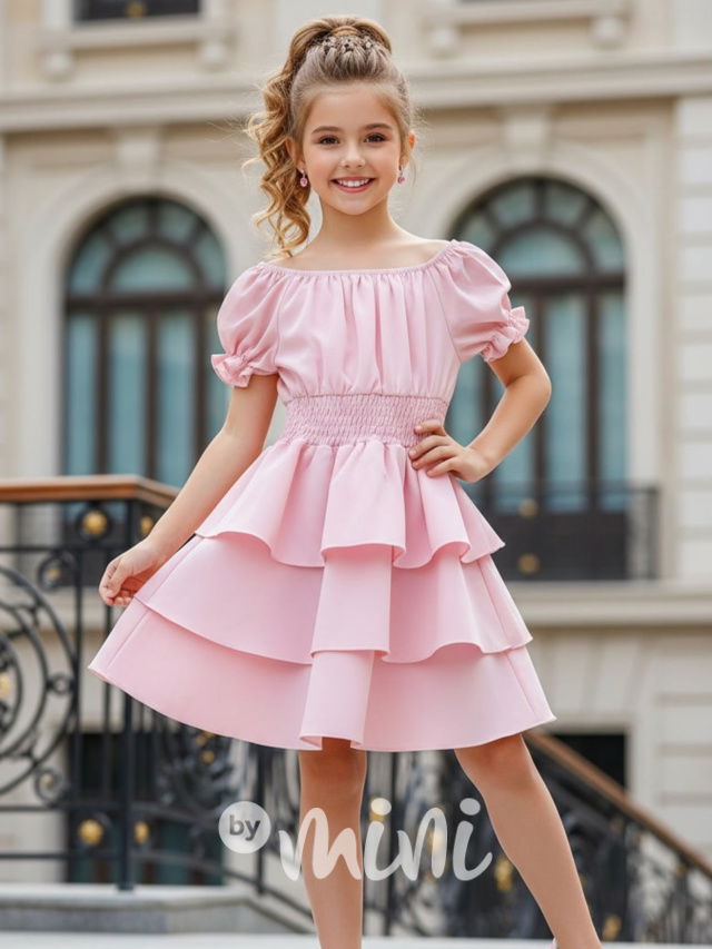 Letní hispánské šaty sweet pink