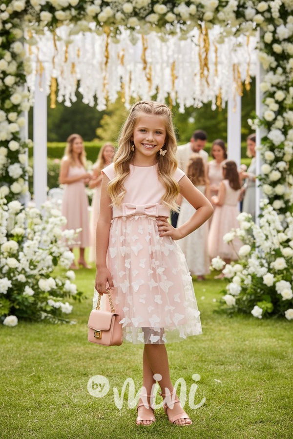 Motýlkové šaty růžové