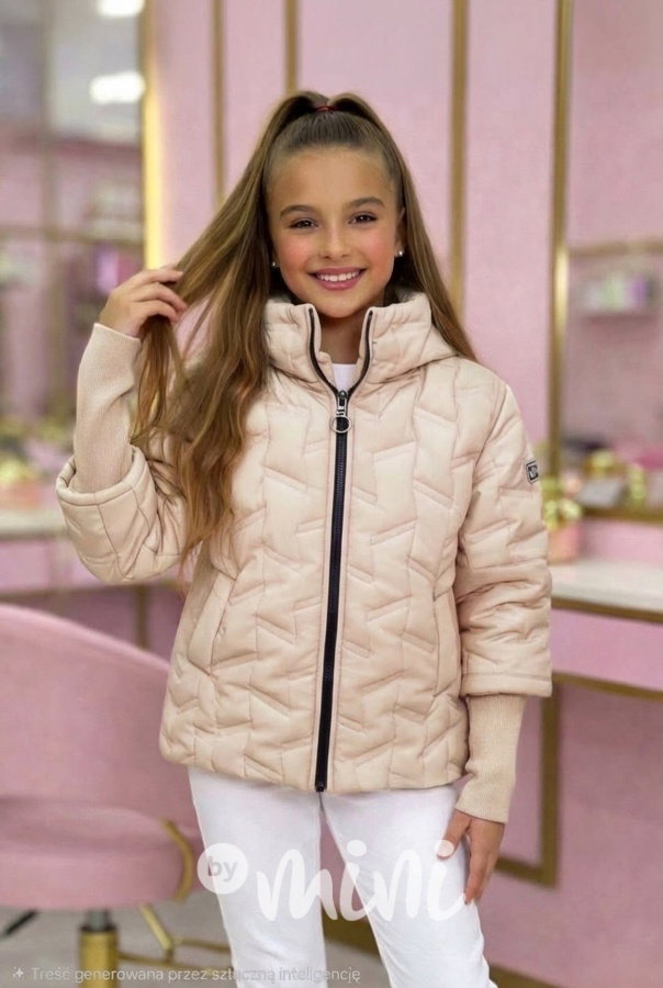 PREMIUM jarní bunda s dlouhými náplety beige