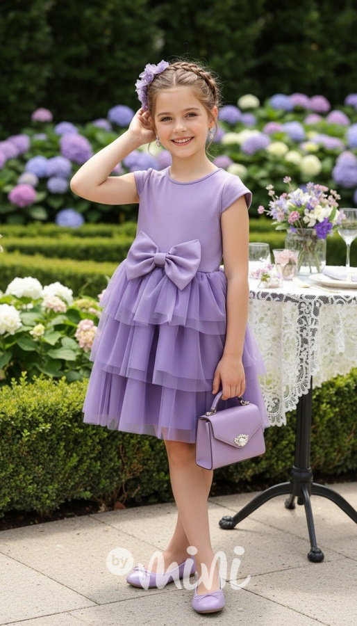 BOW slavnostní šaty lila