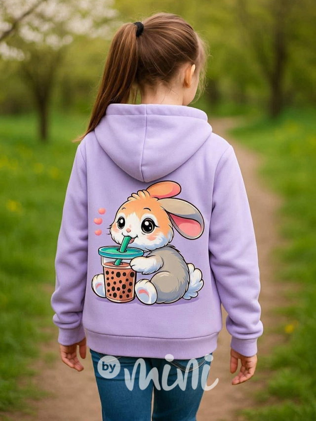 Soft velur mikina bunny