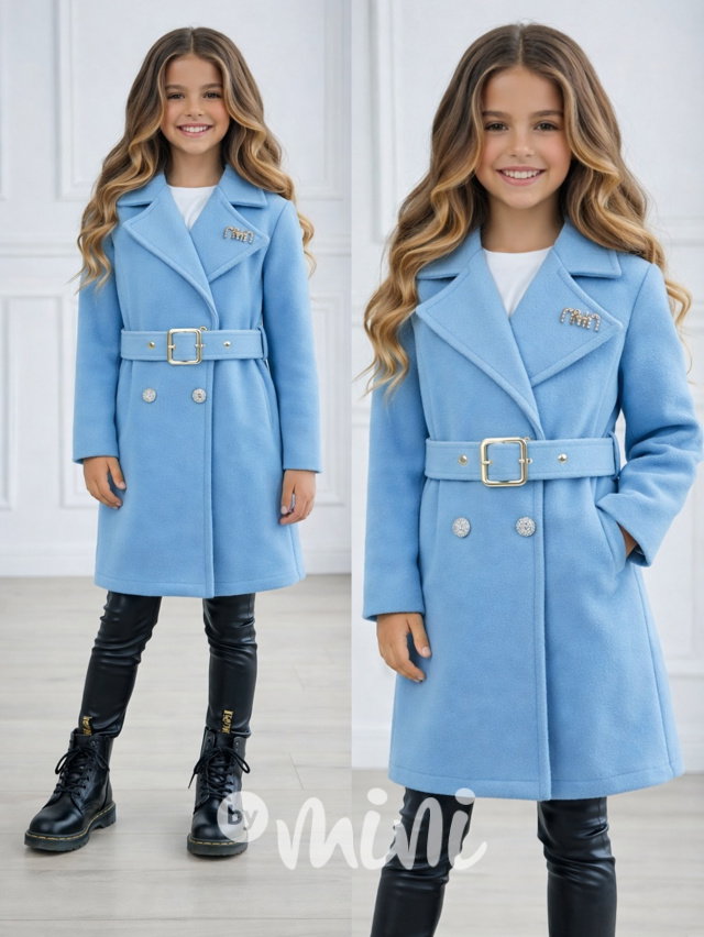 Flaušový kabátek MIA sky blue