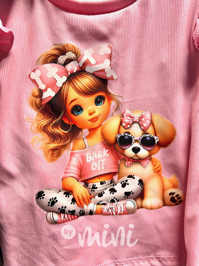 CUTIE blůzka + zvonáče pink