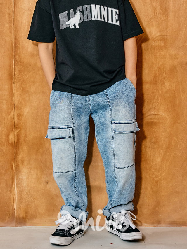 Mash Mnie cargo soft jeansy blue