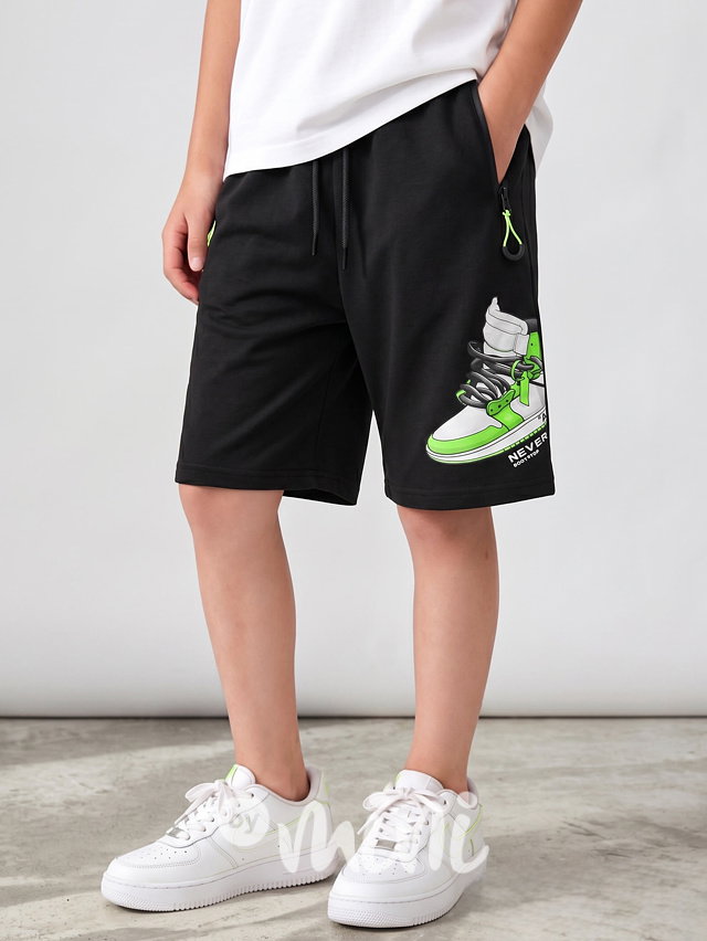 Bavlněné kraťasy Sneakers černé