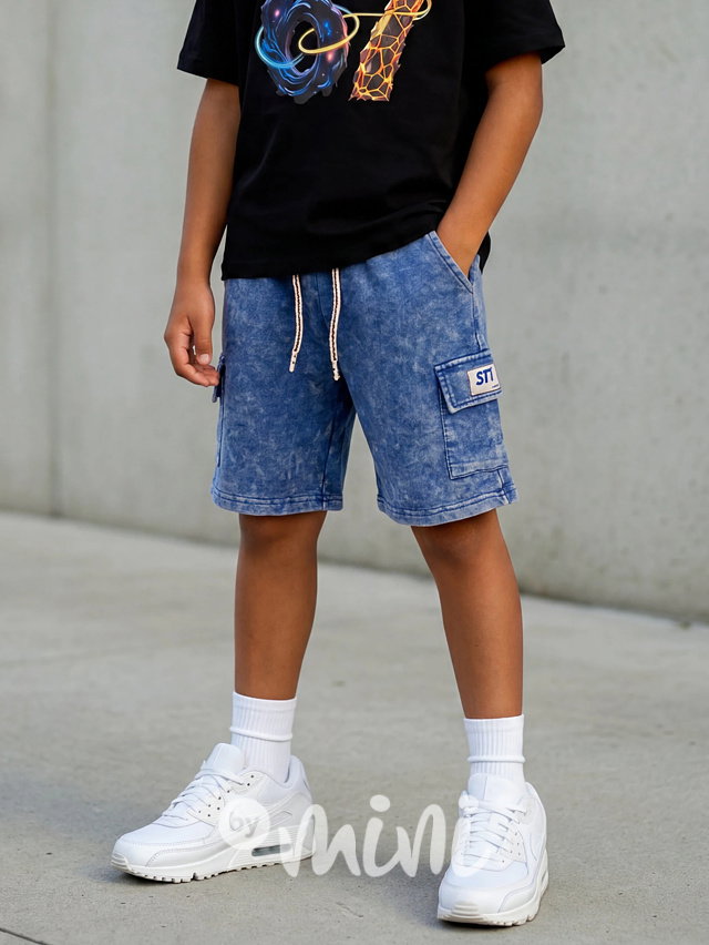 Soft denim baggy kapsáčové kraťasy