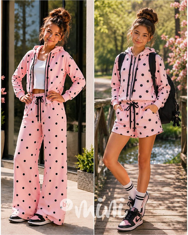3-dílný puntíkatý set PINK
