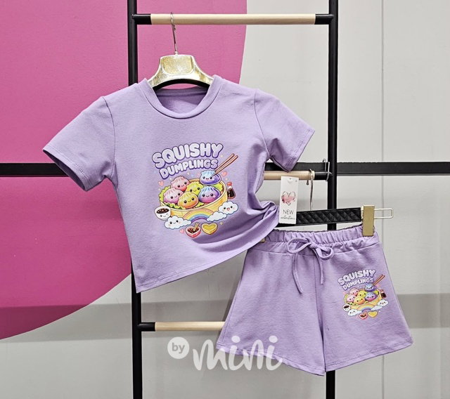 Squishy dumplings letní set lila