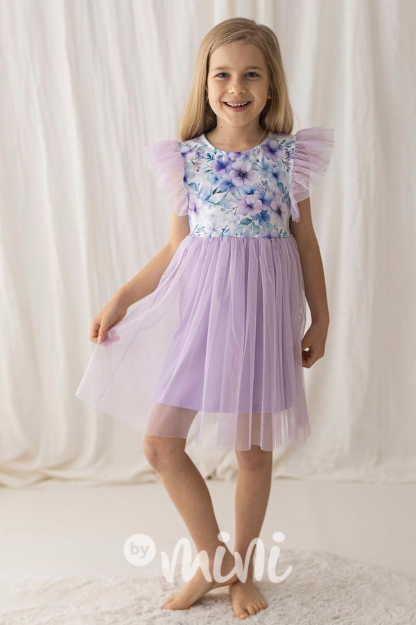 Lily Grey PREMIUM šaty s tylem LILA