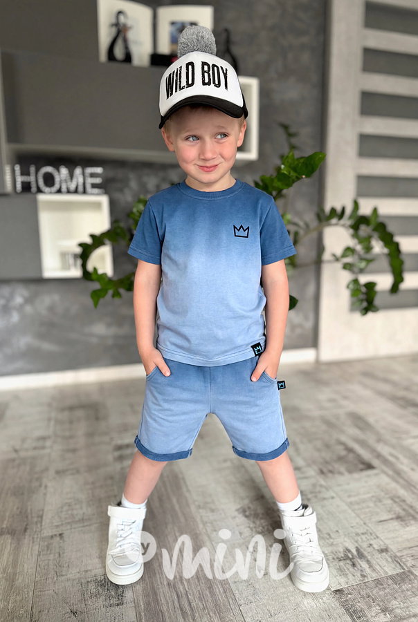 BASIC kraťasy blue acid wash