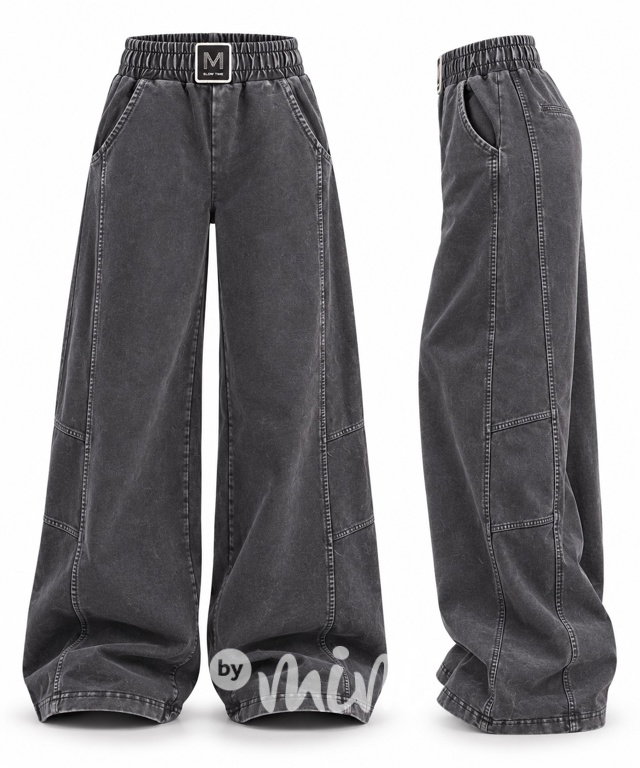 VINTAGE wash široké kalhoty