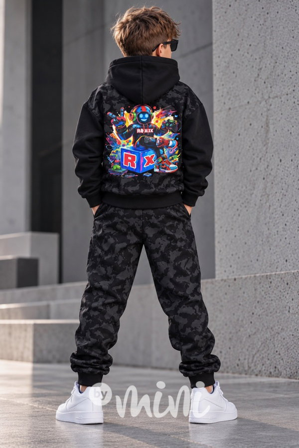 Roblox tepláky - black camo
