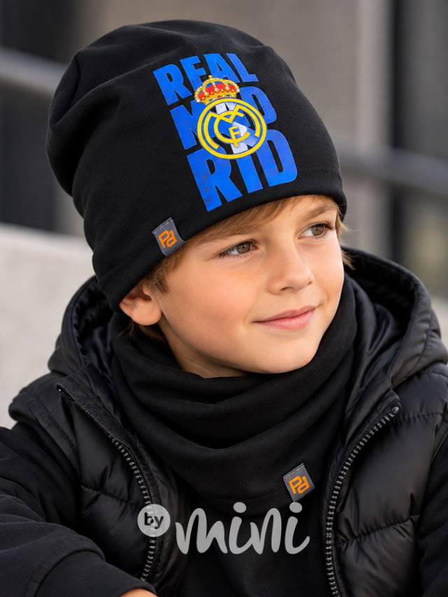 Čepice s nákrčníkem Real Madrid černá