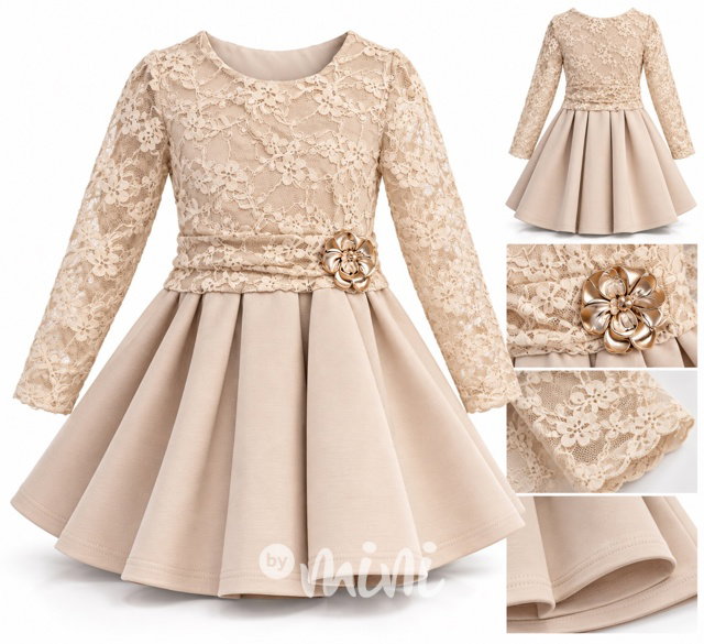 Sváteční šaty Elegance beige