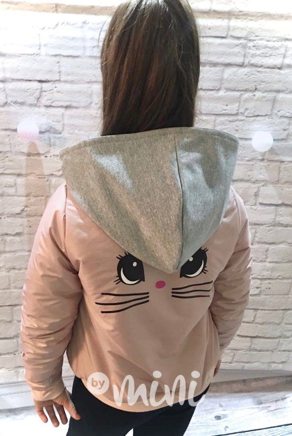 Přechodová bunda králíček pink