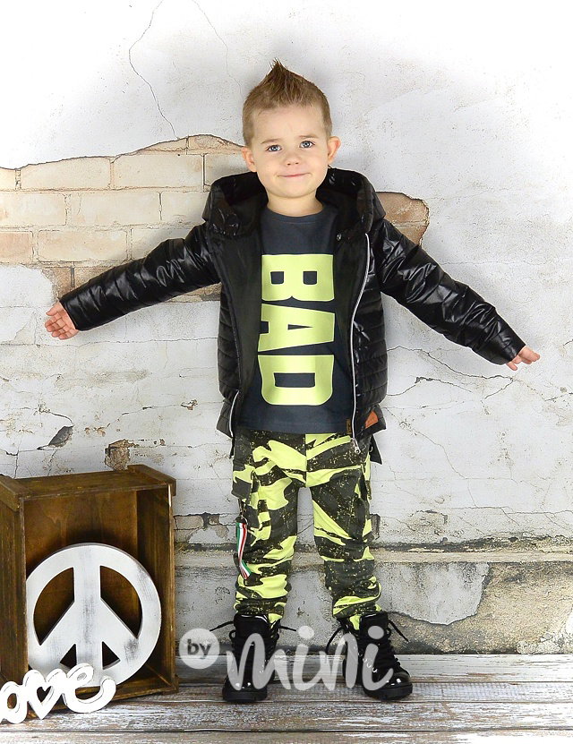 Neon army baggy kapsáče zip