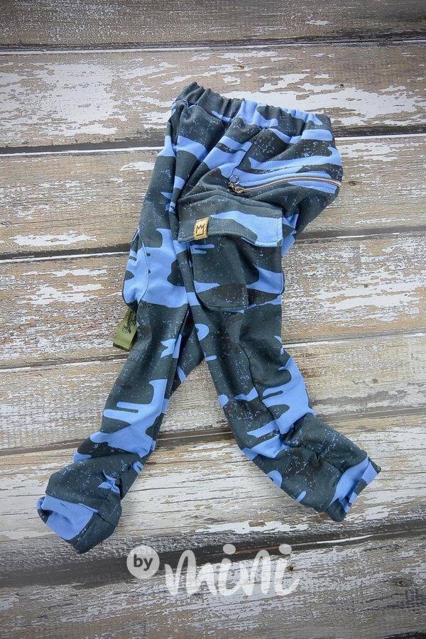 Blue army baggy kapsáče zip