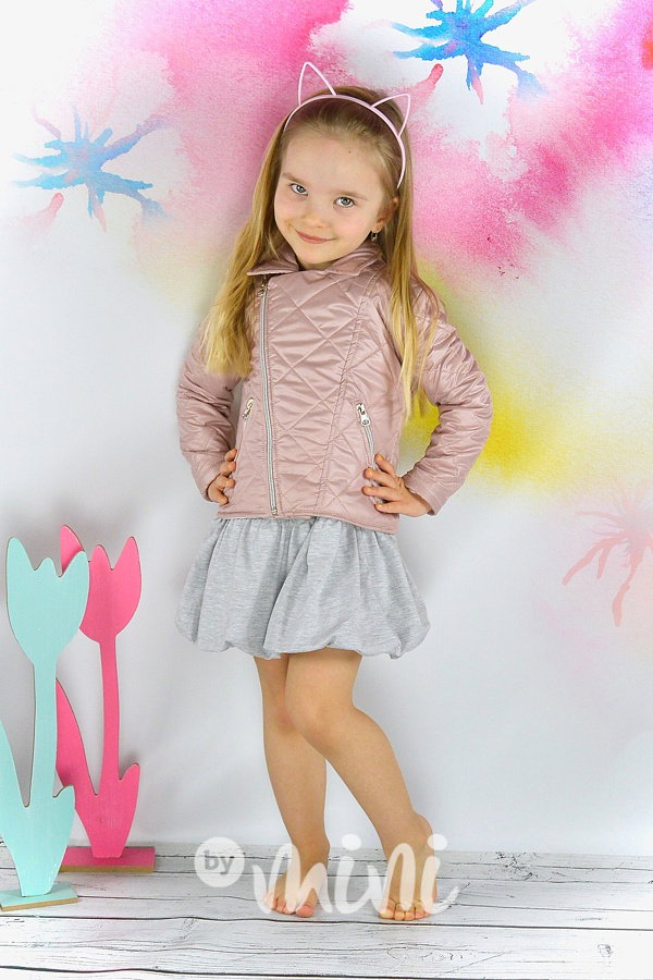 Prošívaný růžový křivák