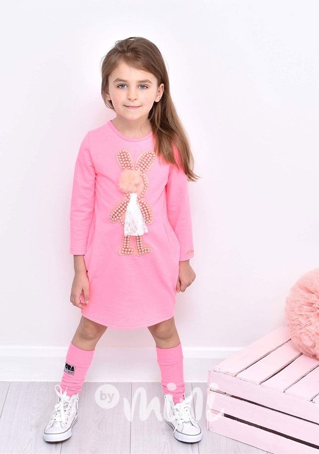 Neon pink tunika bunny