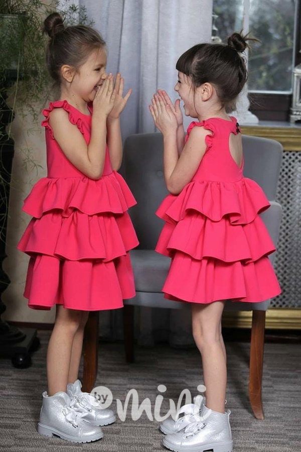 #Luxury dress "Heart pink"