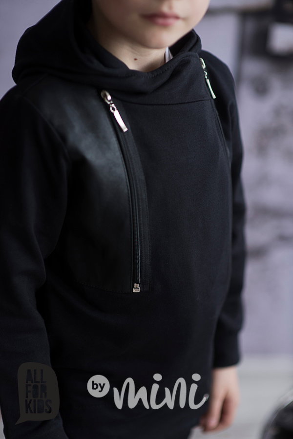 Černá leather souprava
