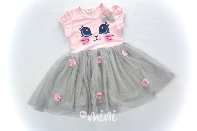 Cute cat dress pink