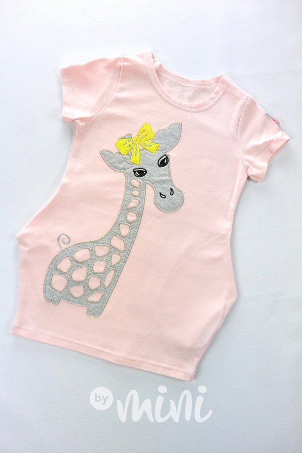 Tunika žirafa baby pink