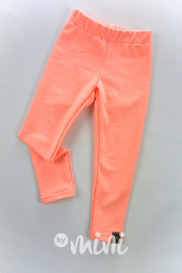 Dívčí legíny Neon oranžové stretch