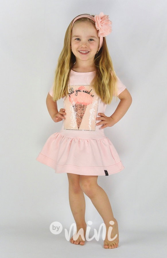 Ice cream summer dress pink