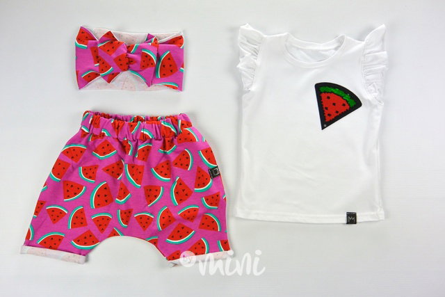 3ks Pink Watermelon summer komplet - flitry