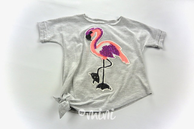 Flamingo triko na zavazování - flitry
