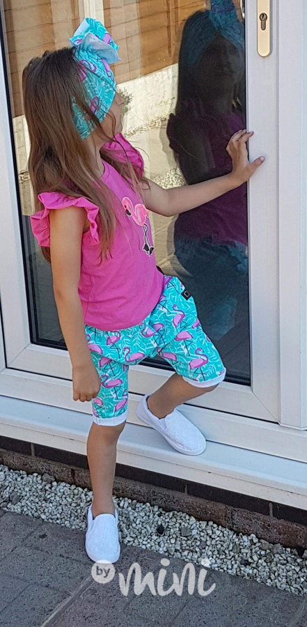 3ks Flamingo summer komplet pink