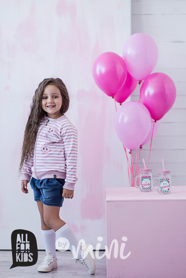 Sweet pruhovaná mikina pink