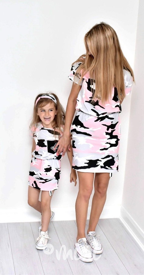 Sporty pink army dress