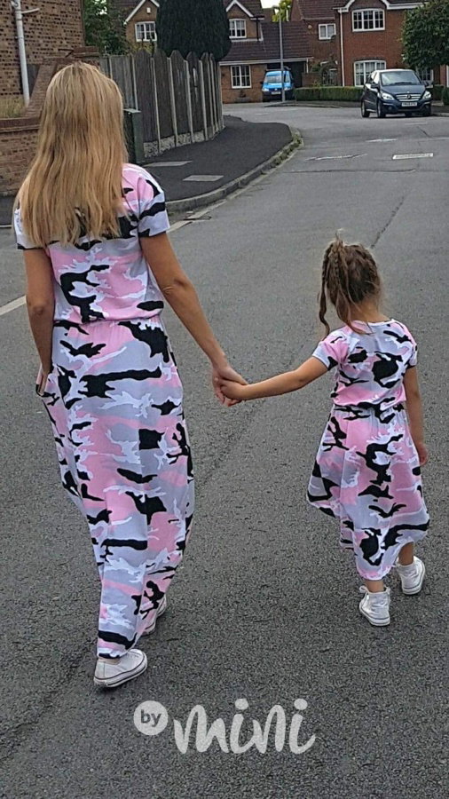 Maxi dress PINK army
