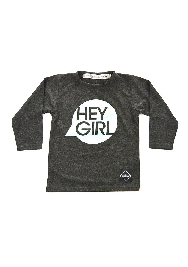 HEY GIRL triko grey