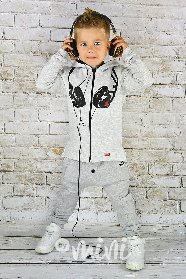 Headphones chlapecká zateplená mikina