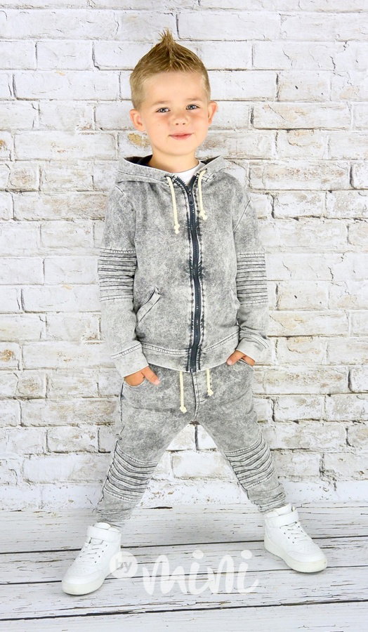 Tmavý denim black/sepraný set