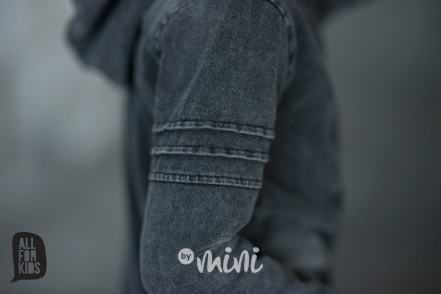 Dark jeans prošívaná mikina