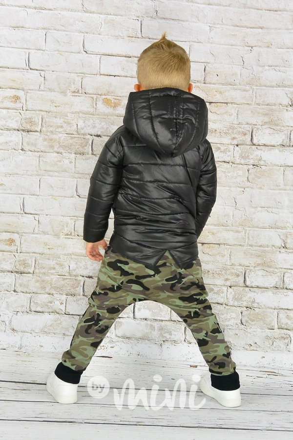 Černá chlapecká bunda jarní přechodová