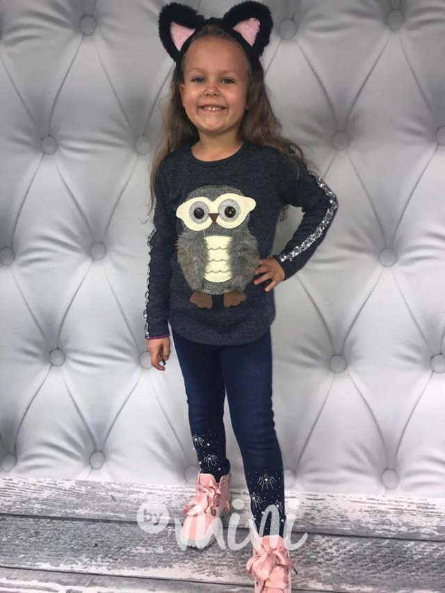 Zimní vyteplené stretch legíny jeans