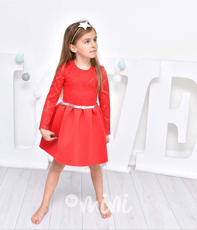 Luxury Red dress - luxusní červené dívčí šaty