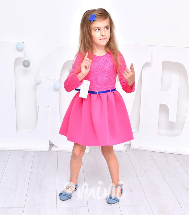 Luxury dark pink dress