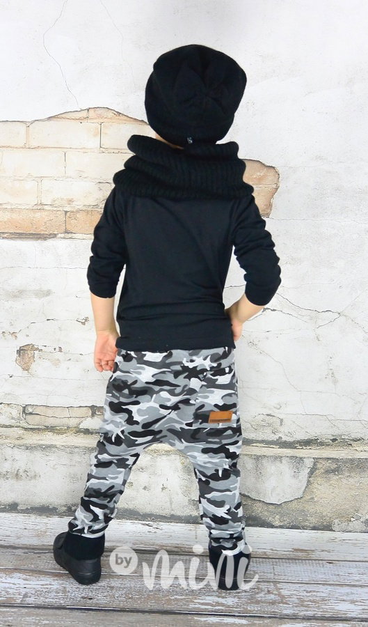Grey army baggy tepláčky