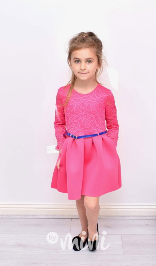 Luxury dark pink dress